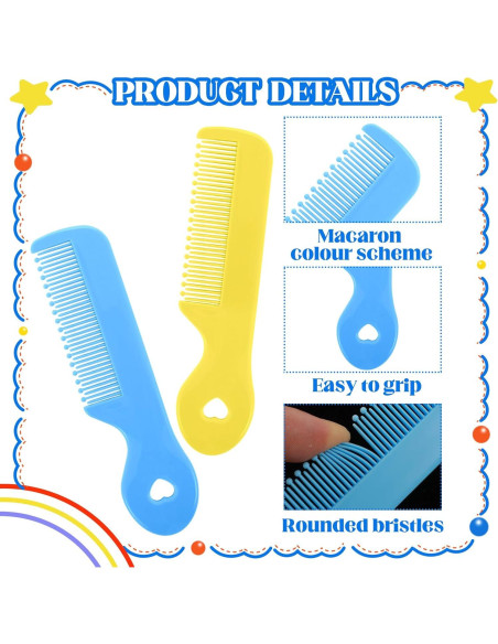 Juego de 4 Peines Suaves para Bebés y Niños - Cuidado del Cabello
