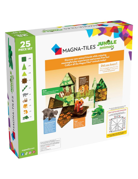 Set de Construcción Magnético MAGNA-TILES Animales Selva 25 Piezas