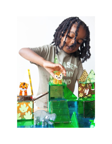 Set de Construcción Magnético MAGNA-TILES Animales Selva 25 Piezas