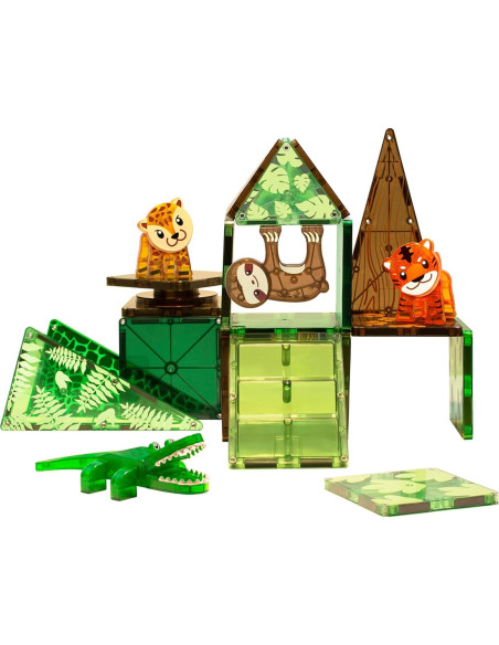 Set de Construcción Magnético MAGNA-TILES Animales Selva 25 Piezas