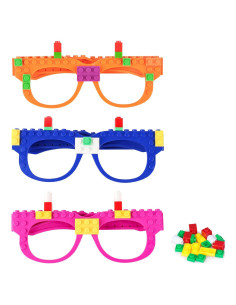 Hooqict 9 Piezas Gafas de Construcción DIY para Niños