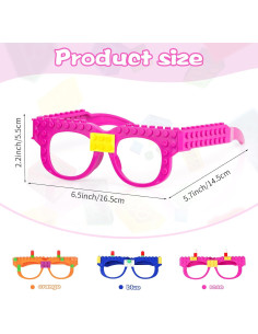 Hooqict 9 Piezas Gafas de Construcción DIY para Niños 2