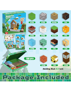 Bloques Magnéticos ToyUnited 100PCS Juguetes STEM 0,45kg 2