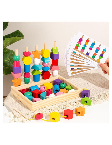 Juguetes Montessori ALaLatois 3 en 1 Madera Educativos
