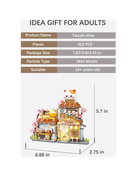 Juego de Bloques de Construcción LUOGFYNI Gato 923 Piezas