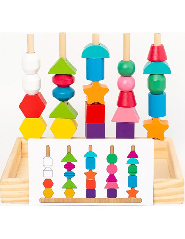 Juguetes Montessori ALaLatois 3 en 1 Madera Educativos