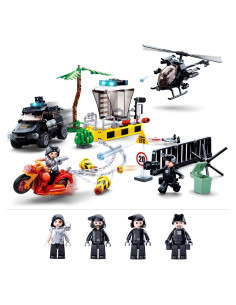 Conjunto de Edificio de Persecución Policial Sluban 373 PCS