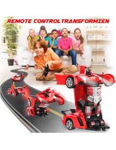 Coche RC Transformable Chridark Rojo 24.5x12.5cm 2