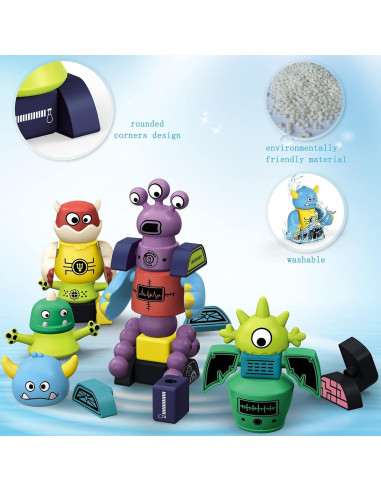 Set de 35 Piezas de Bloques Magnéticos TIANLIDA para Niños