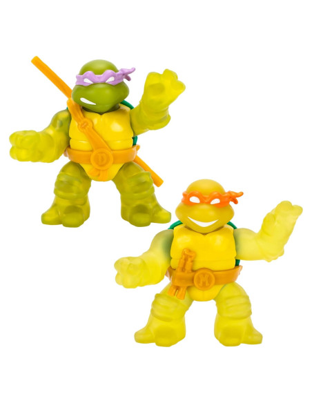 Heroes de Goo Jit Zu Tortugas Ninja Paquete de 2 Donatello y Michelangelo