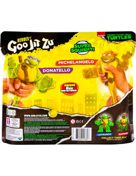 Heroes de Goo Jit Zu Tortugas Ninja Paquete de 2 Donatello y Michelangelo