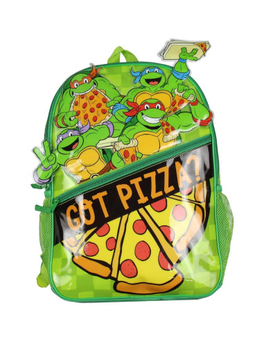Mochila 3D TMNT Got Pizza Intimo Niños 43x13x8 cm