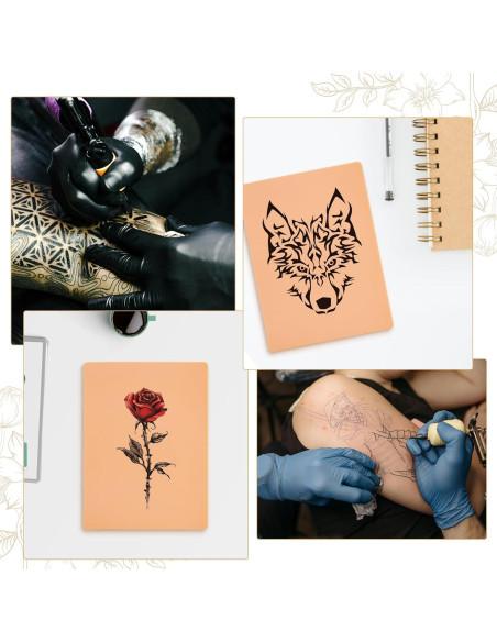 15 Piezas Piel de Tatuaje Falsa SHATGYI 3mm Doble Cara