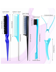 Juego de Estilizado de Cabello 8 Piezas Zopeal - Peines y Clips 2