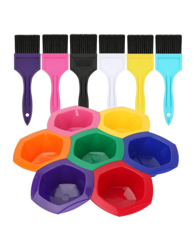 Set de 7 Boles de Tinte Arcoiris + 6 Brochas Cuidado Masculino