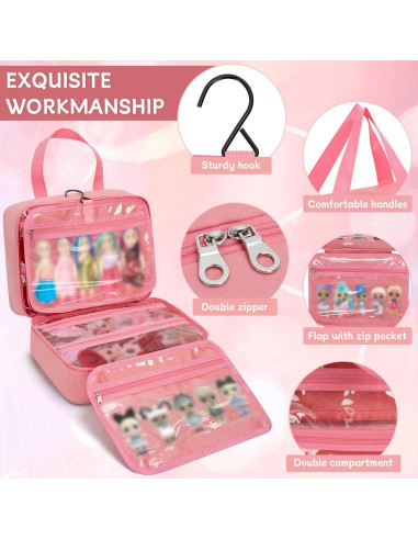 Funda Organizador para Muñecas LOL Surprise OUUTMEE 7 Bolsillos