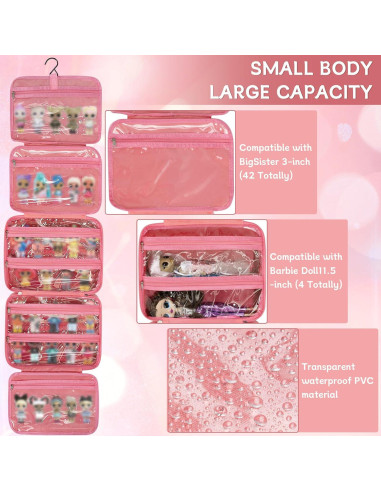 Funda Organizador para Muñecas LOL Surprise OUUTMEE 7 Bolsillos