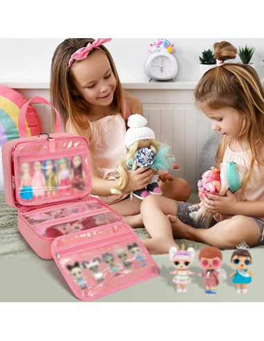 Funda Organizador para Muñecas LOL Surprise OUUTMEE 7 Bolsillos