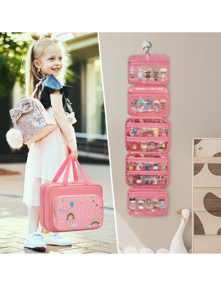 Funda Organizador para Muñecas LOL Surprise OUUTMEE 7 Bolsillos