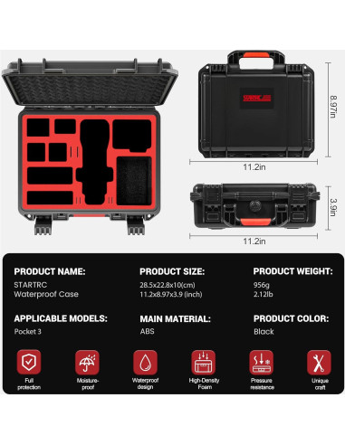Funda Dura Impermeable STARTRC para DJI Osmo Pocket 3