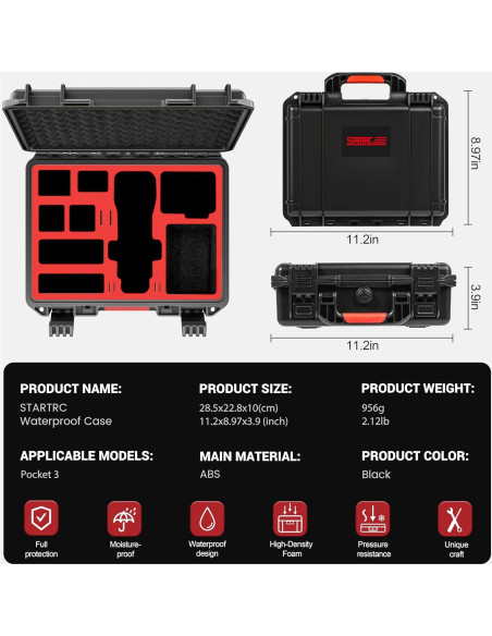 Funda Dura Impermeable STARTRC para DJI Osmo Pocket 3