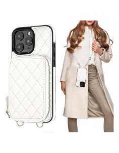 Cartera Cruzada Bocasal para iPhone 16 Pro Max Blanco