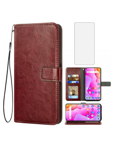 Funda de Cuero Asuwish para TCL 10L y 10 Lite con Soporte