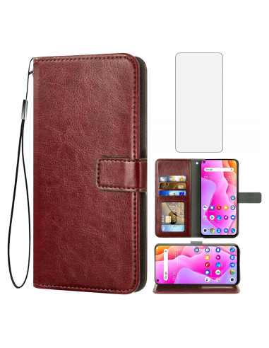 Funda de Cuero Asuwish para TCL 10L y 10 Lite con Soporte