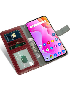 Funda de Cuero Asuwish para TCL 10L y 10 Lite con Soporte 2