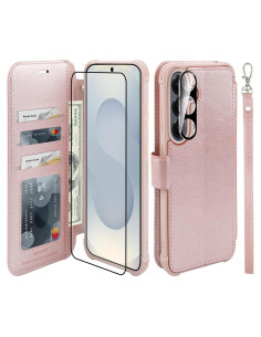 Funda billetera VANAVAGY para Samsung S25 6.2" Oro Rosa