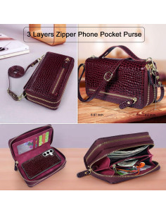 Funda Cartera Harryshell para Samsung Galaxy S25+ 6.7" Rojo Vino 2