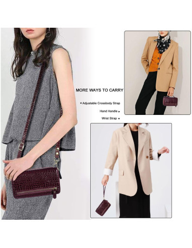 Funda Cartera Harryshell para Samsung Galaxy S25+ 6.7" Rojo Vino