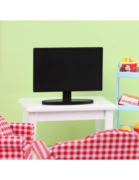 Juego de 2 Televisores Miniatura Casa de Muñecas Haomian