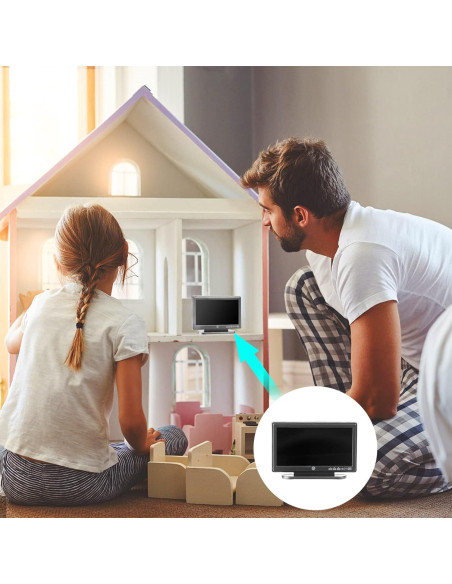 Juego de 2 Televisores Miniatura Casa de Muñecas Haomian