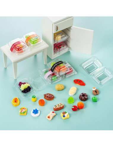 75 Piezas Miniatura Comida Casa de Muñecas WEHOO Accesorios