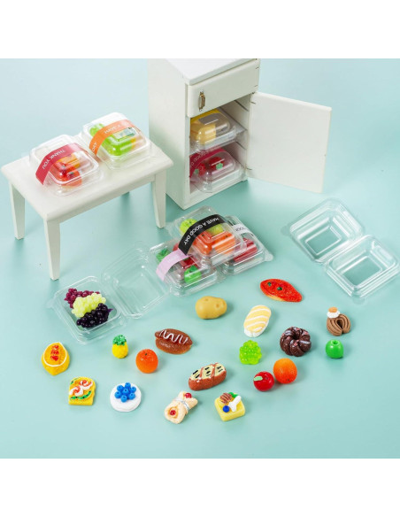 75 Piezas Miniatura Comida Casa de Muñecas WEHOO Accesorios
