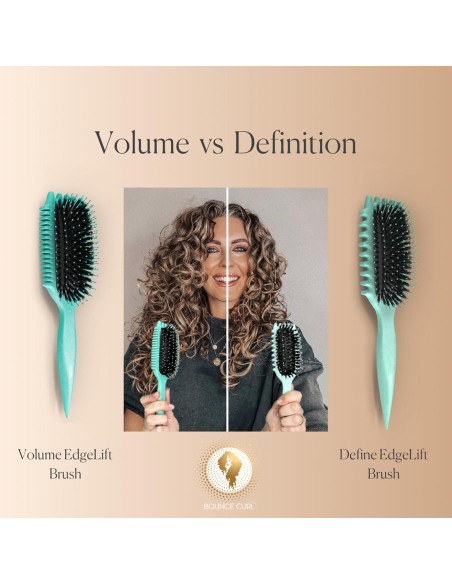 Cepillo Bounce Curl 5-en-1 Verde Azulado para Rizos y Volumen