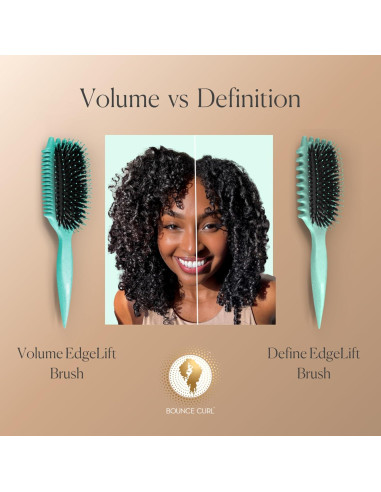 Cepillo Bounce Curl 5-en-1 Verde Azulado para Rizos y Volumen