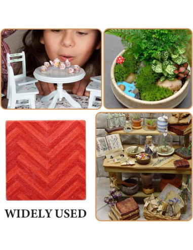 DOITOOL Suelo de Casa de Muñecas 27PCS Madera Decorativa