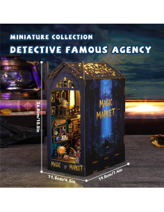 Kisoy Kit de Rincón de Libros 3D Decoración Estantería 2