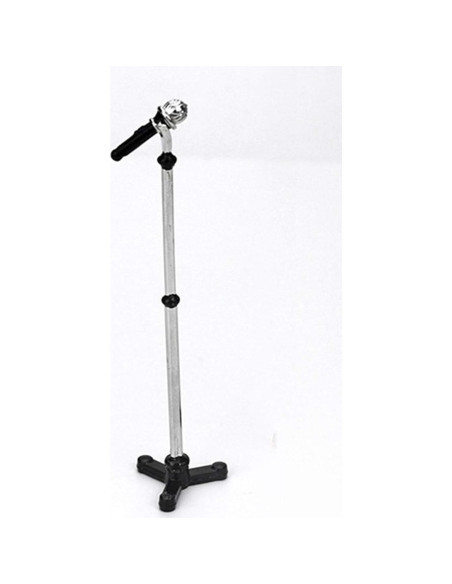 Micrófono en Miniatura YuanHolumid para Casa de Muñecas 1:12