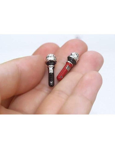 Micrófono en Miniatura YuanHolumid para Casa de Muñecas 1:12