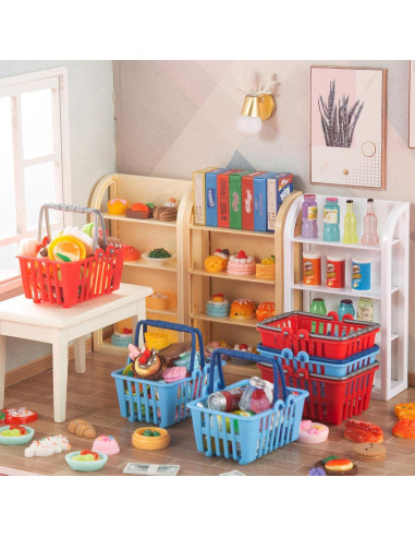 Estante de Supermercado Miniatura HSJH 4 Capas 30x20 cm