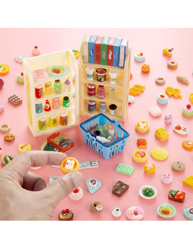 Estante de Supermercado Miniatura HSJH 4 Capas 30x20 cm