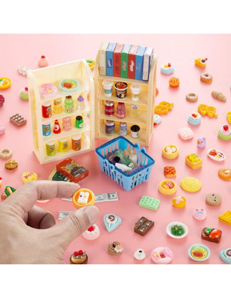 Estante de Supermercado Miniatura HSJH 4 Capas 30x20 cm