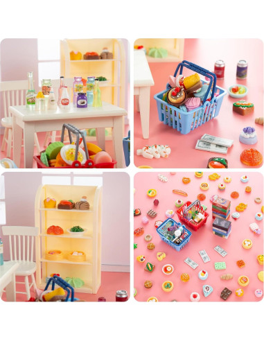 Estante de Supermercado Miniatura HSJH 4 Capas 30x20 cm