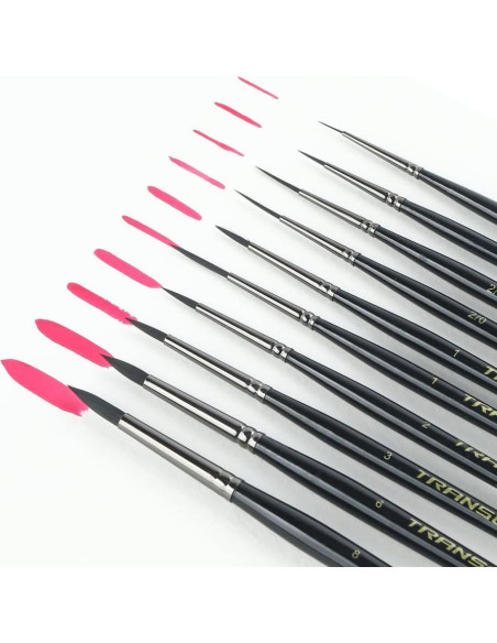 Set de Pinceles de Detalle Transon 10 Piezas para Pintura
