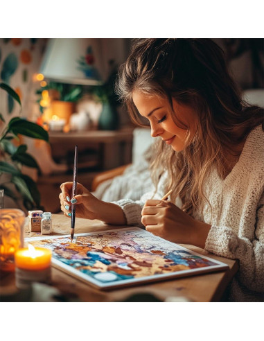 Juego de Pinceles de Acuarela Dainayw 6 Pcs Sable Detalle