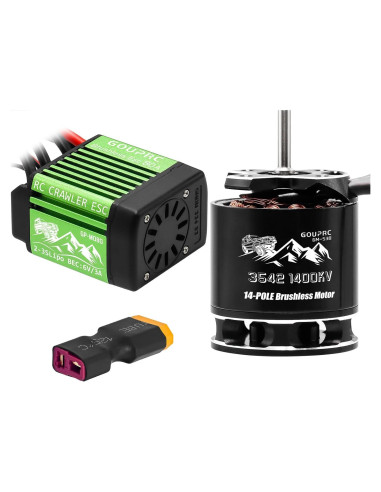 Controlador de Velocidad Eléctrico GOUPRC 80A y Motor S3542 1400KV