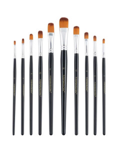 Juego de Pinceles de Cerda Sintética Transon 10 Piezas para Pintura 2